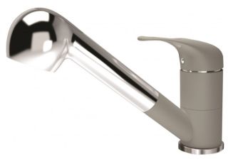 Смеситель для кухни Florentina Сигма с выдвижным изливом грей